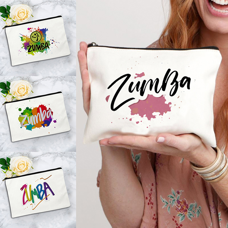 Zumba & Yoga Fitness By Anushree Pune Reviews - Zumba Canvas Make-up Tas, Schattig Dansfitness