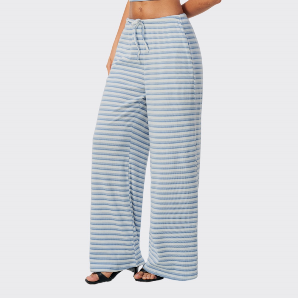 J-Yoga Fitness - Dames gestreepte yoga bell bottom broek