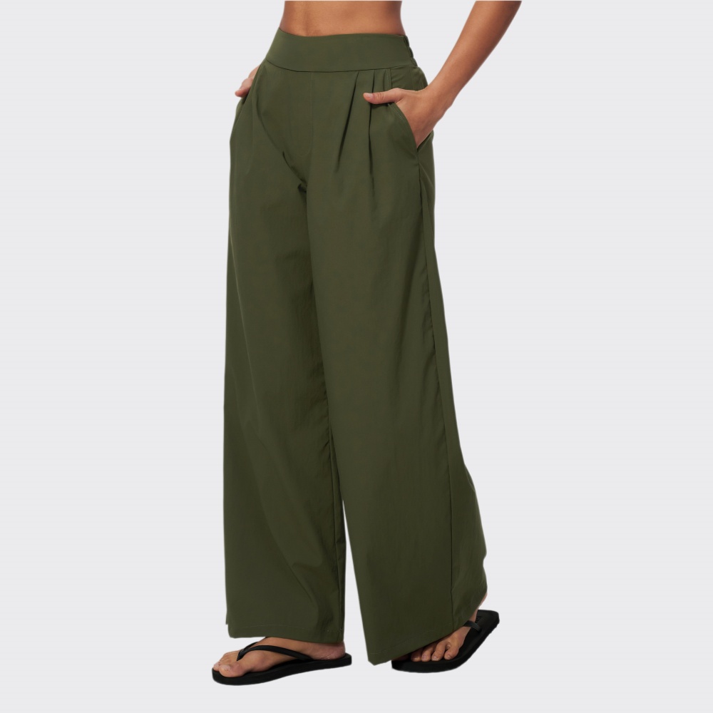 J-Yoga Fitness - Damesbroek met rechte pijpen, hoge taille,