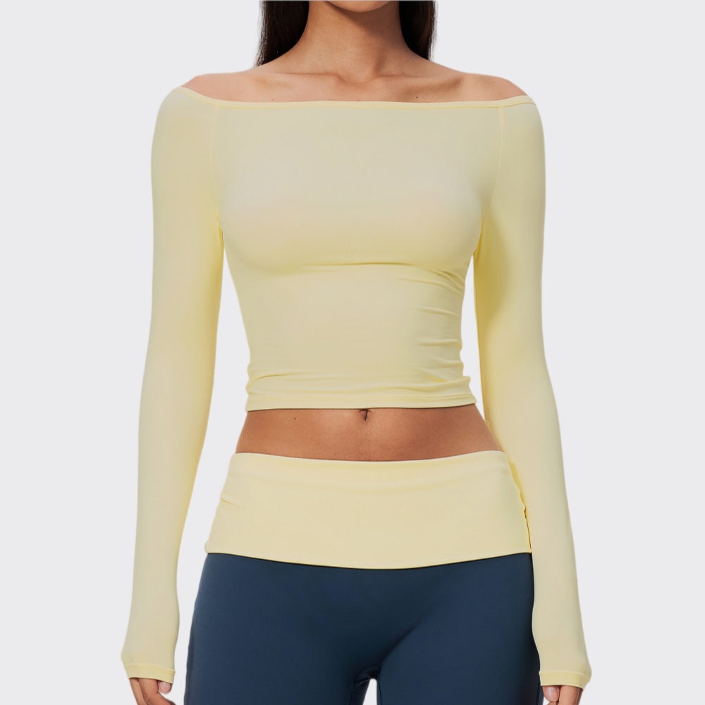 J-Yoga Fitness - Yoga top met lange mouwen voor