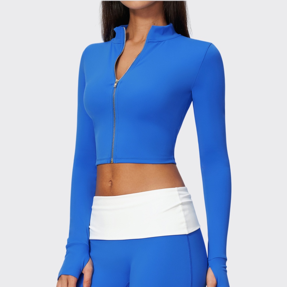 J-Yoga Fitness - Dames Yoga Fitness T-shirt met opstaande