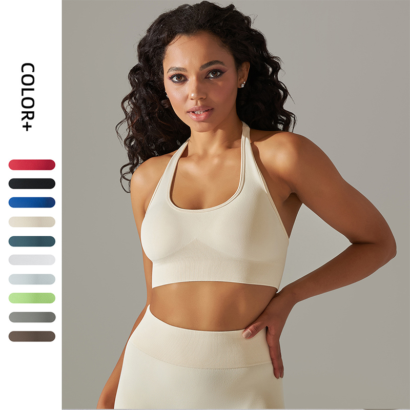 Yoga Fitness Club - Sexy Halter Sportbeha Vrouwen Naadloze Impact
