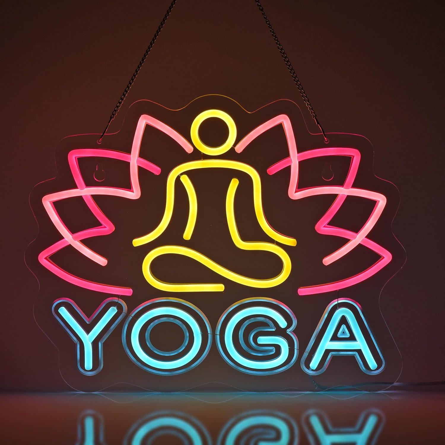 Yoga Fitness Club - Yoga Neonbord Dimbaar LED Neonlicht Voor
