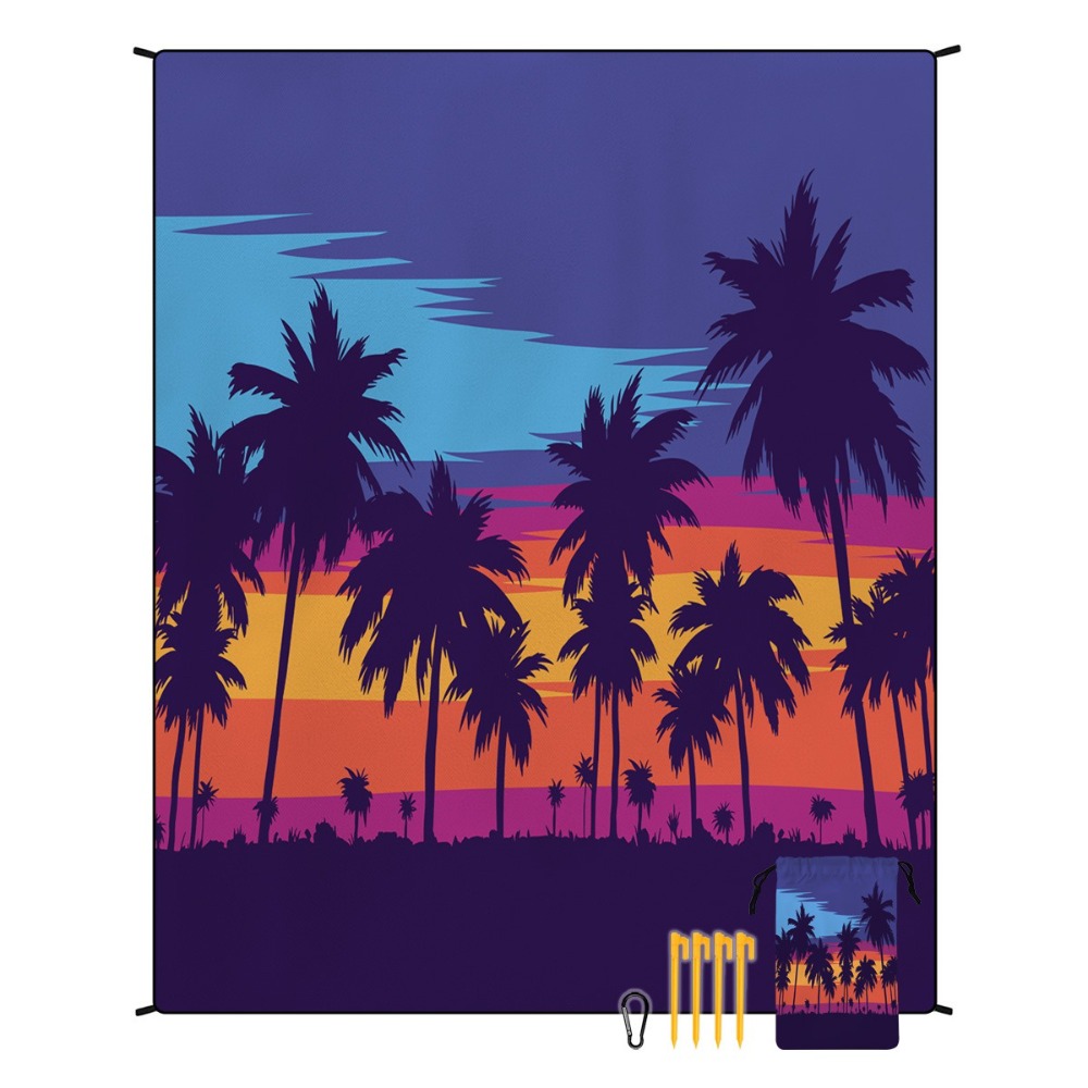 Yoga Mat For Fitness - Palm Tree Strandlaken 71x86.6in Vel Yogamat