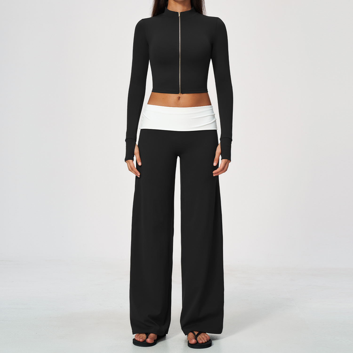 Zipjas, wijde broek, 2-delige  - Yoga Fitness Jacket recensie en prijs