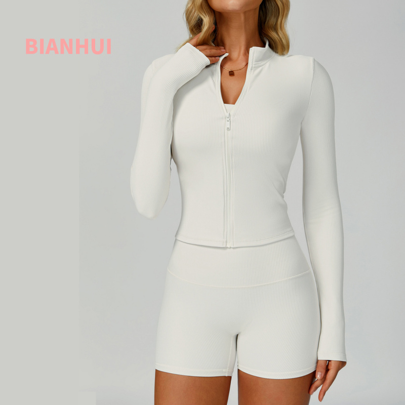 BIANHUI Opstaande kraag met sc - Yoga Fitness Jacket recensie en prijs