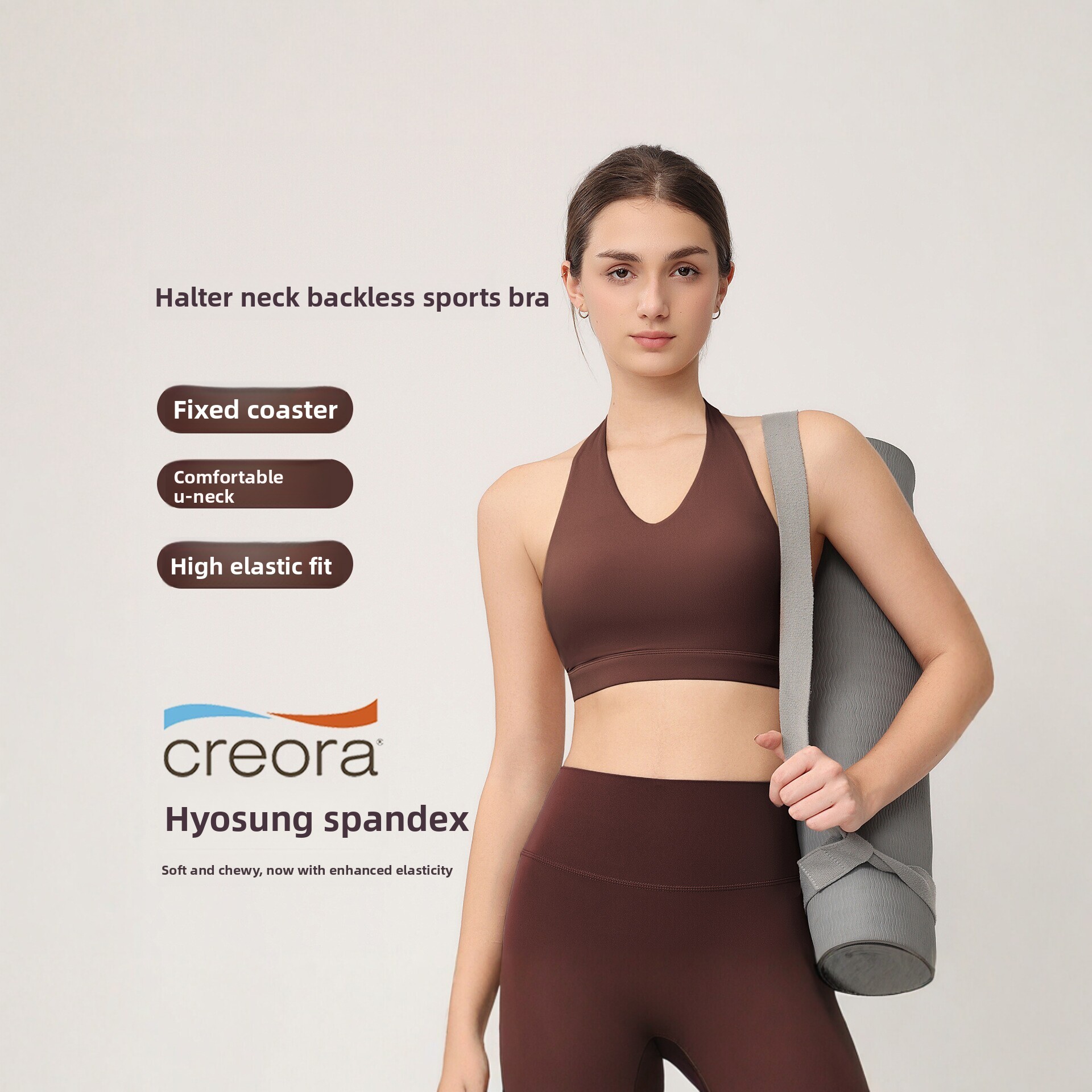 Dames halter sportbeha met vas - Yoga Mat For Fitness recensie en prijs